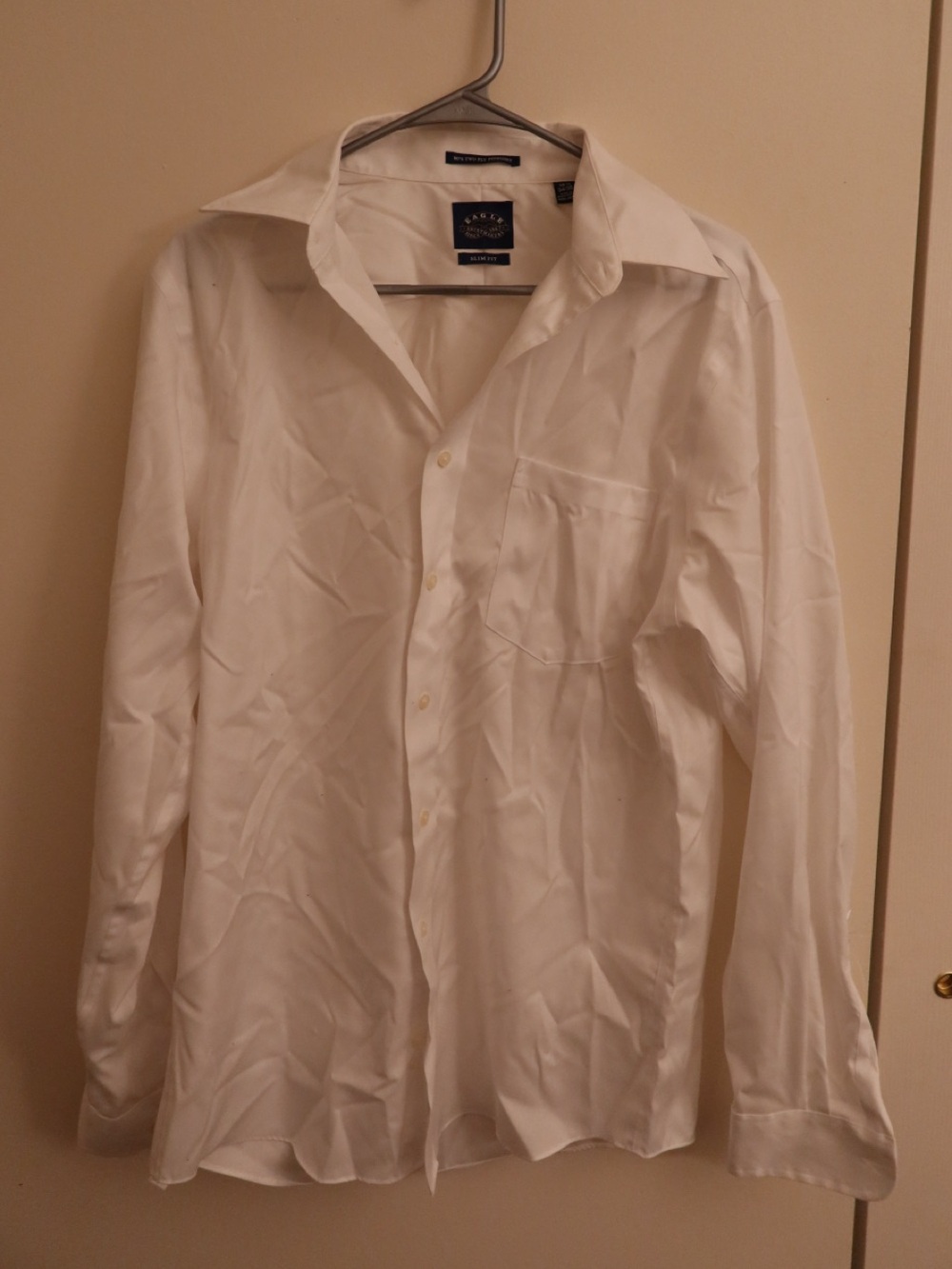 Van Heusen White Men’s Dress Shirt - Spread Collar